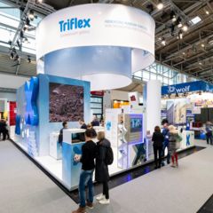 Messe-Fotoreportage vom Messefotografen Stefan Röhler am TRIFLEX Messestand auf BAU in München
