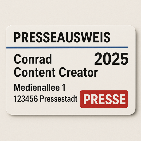 Messe Presseakkreditierung mit gültigem deutschen Presseausweis für Fotografen und Content Creatoren