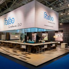 Messestandaufnahme des FORBO Messestandes auf der Messe BAU in München