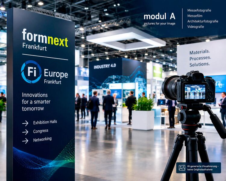 KI-generierte Visualisierung der EURO DEFENCE EXPO 2026 auf dem Messegelände Essen mit Eingangsbereich und Veranstaltungsbeschilderung