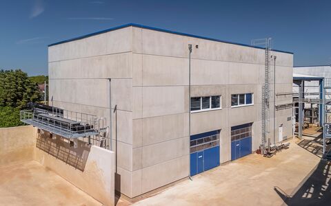 Beton Gewerbebau bei ein em Lagenser Unternehmen