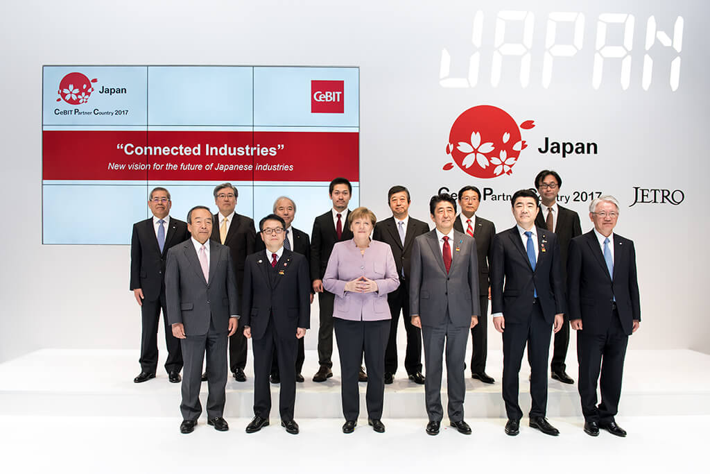 Eröffnung der Hannover Messe 2017 durch Angela Merkel und Shinzo Abe